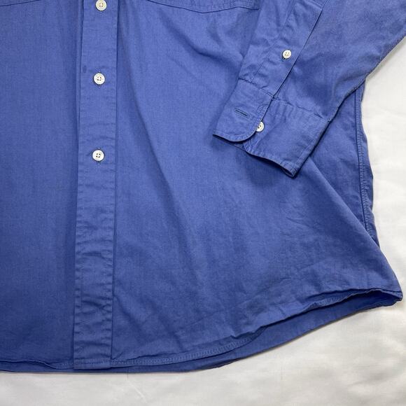 Luskey's Ryons Western Shirt Size 16-33 Blue Button Up Western Workwear Vintage - Picture 4 of 13